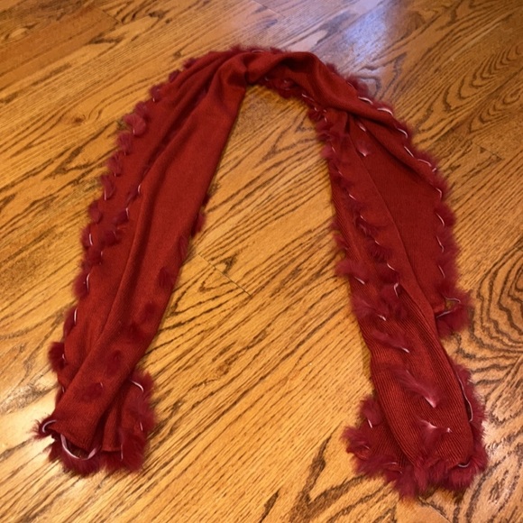 Woman’s Red Scarf - Picture 2 of 3
